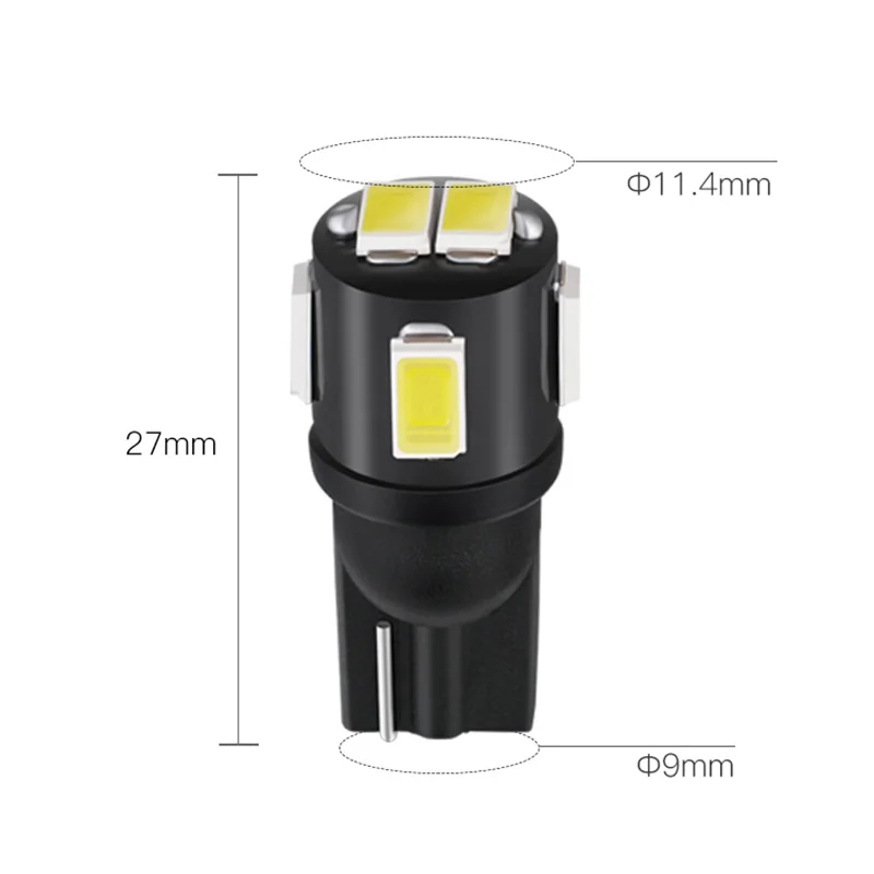 AGLINT 10 шт. W5W T10 Авто Led Ксенон белый 12В 194 168 Автоматическая внутренняя светодиодная