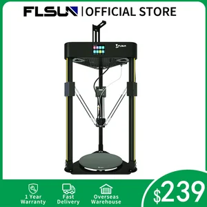 3D-принтер Flsun Q5 Delta, автоматическое восстановление уровня, предварительная сборка, 32 битная плата TFT, металлический комплект Kossel Titan, TMC 2208, основной пользователь