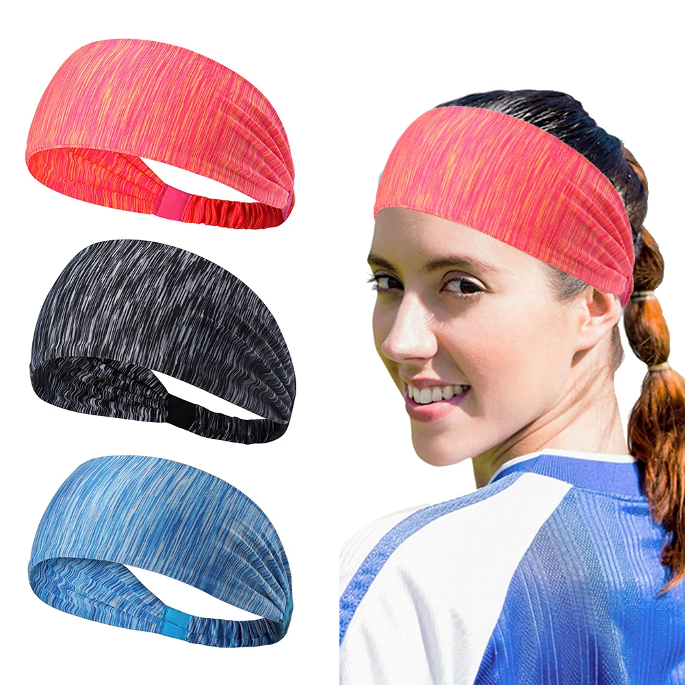 

Дышащая полосатая повязка на голову для йоги, занятий спортом на открытом воздухе, фитнеса, женская футбольная лента для волос 2020