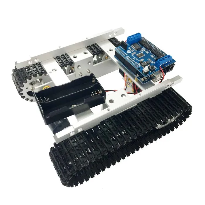 Металлическая гусеничная цепь T100 с Wi Fi для Arduino управляемая через приложение