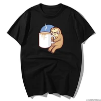 funny sloth animals cute sloth kawaii print t shirt tops tees cool tees