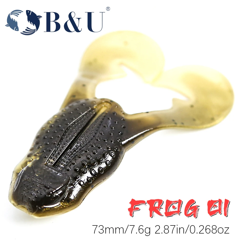 

B&U Popper Frog 73mm Frog Fishing Lures Soft Baits For Snakehead Bass Lures Frog Fishing Floating Topwater Artifical Baits
