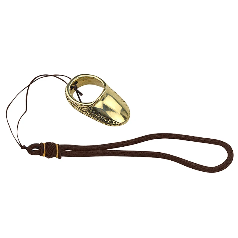 Латунный протектор для пальцев ручной работы с традиционным луком и кольцом