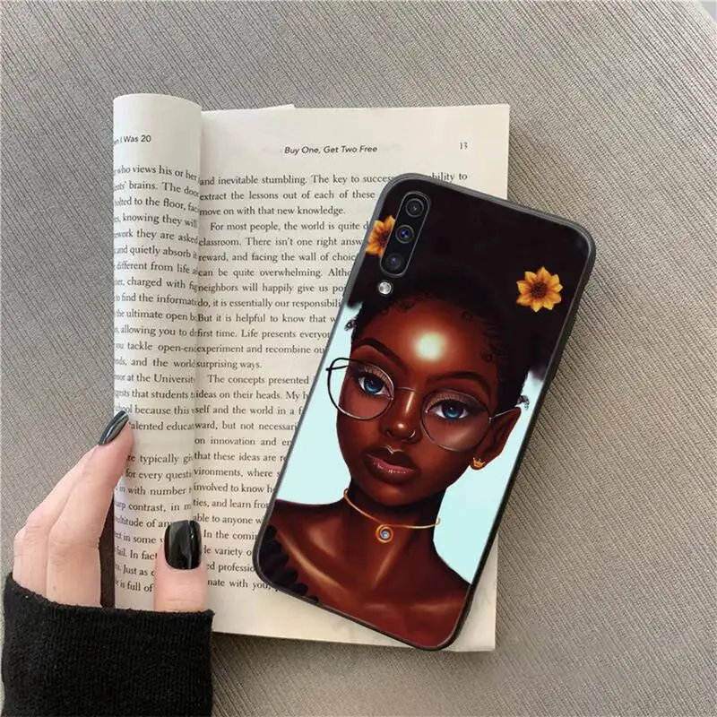 

Beautiful black girl high quality Phone Case For Samsung galaxy S 9 10 20 A 10 21 30 31 40 50 51 71 s note 20 j 4 2018 plus