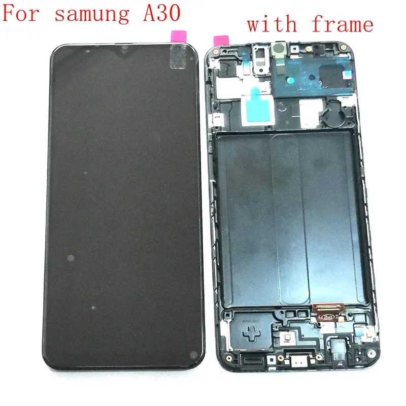 

2019 Amoled или TFT для Samsung Galaxy A30 A305 A305F/DS A305F, ЖК-дисплей с сенсорным стеклом и рамкой, полный комплект