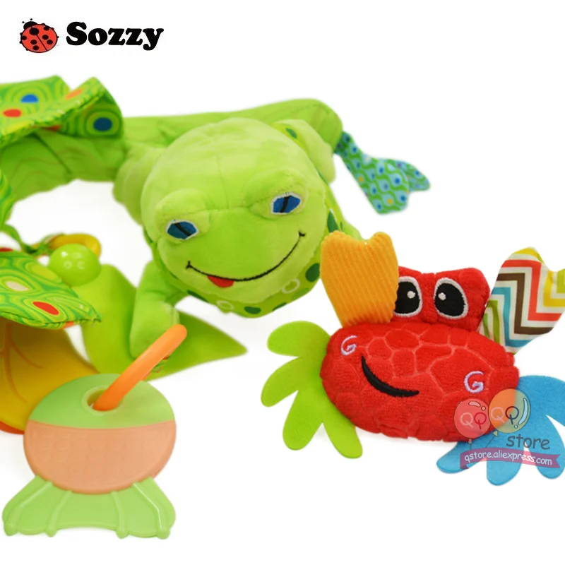 Sozzy Baby плюшевый животный взять длинный мобильный мягкая кровать кроватка погремушка-грызунок игрушки для детей подарок денежная жаба 0-12 месяцев