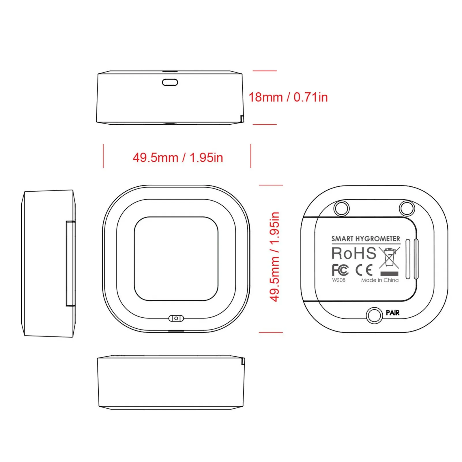 

Bluetooth Thermometer Hygrometer Mini Temperature Humidity Meter droshipping