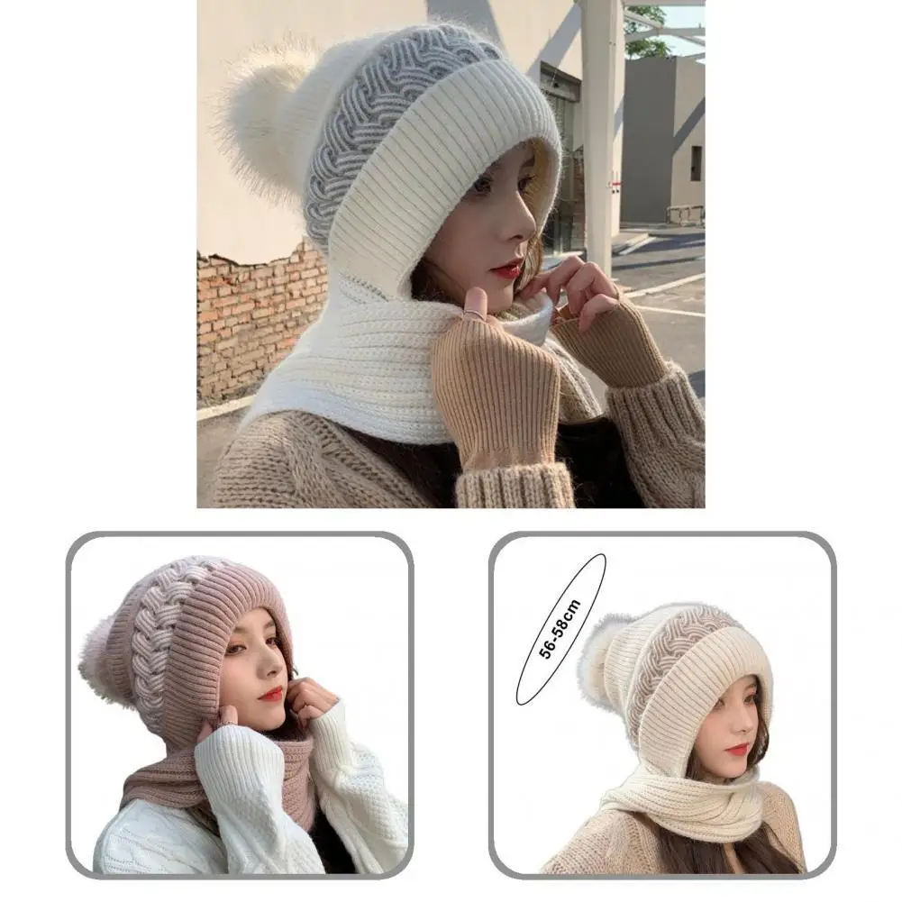 

Женская шапка Простой корейский стиль эластичный головной убор шарф утолщенный приятный для кожи женский шарф