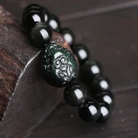 feng shui natural rainbow eye pi xiu obsidian bracelet for man and women wealth bracelet handmade good lucky amulet jewellery