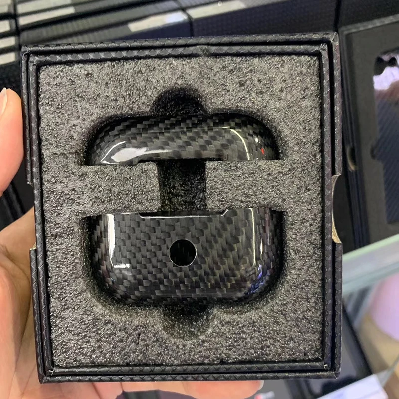 Чехол из настоящего углеродного волокна для Apple AirPods Pro, роскошный тонкий жесткий защитный чехол для AirPods Pro, чехол для наушников, аксессуары