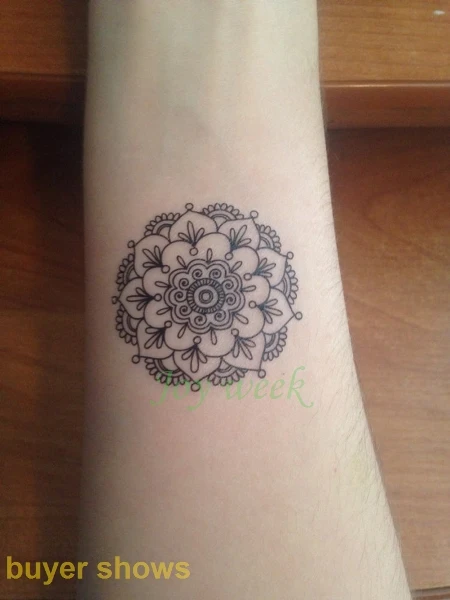 Водостойкая Временная тату наклейка сексуальный Лотос хной мандала тотем