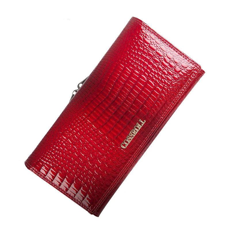 Модный женский кошелек кожаный длинный стильный многофункциональный с