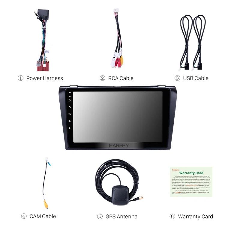 Harfey 2Din Android 9 0 &quotавтомобильное радио для 2004 2005 2006 2007 2008 2009 Mazda 3 стерео GPS