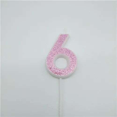 pink 6 Номер, для детей 0, 1 2 3 4 5 6 7 8 9 Творческий Розовый свечи, дети, одежда для мальчиков и девочек Топпер для торта «С Днем Рождения» свечи для украшения для торта для вечеринки - Цвет: pink 6