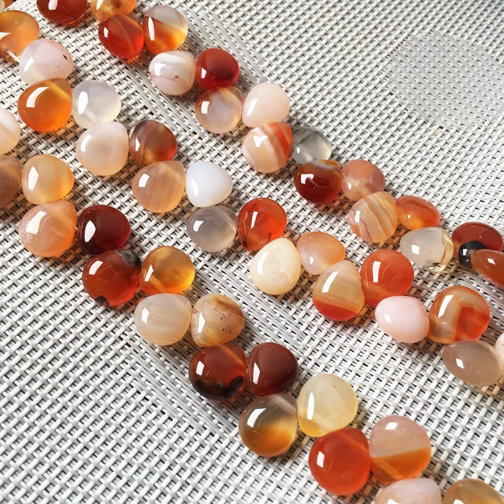 

Natural Stone Beads Water Drop Shape Red Yellow Agates Loose Spacer Beaded for Jewelry Making DIY Necklace Bracelet Accessories