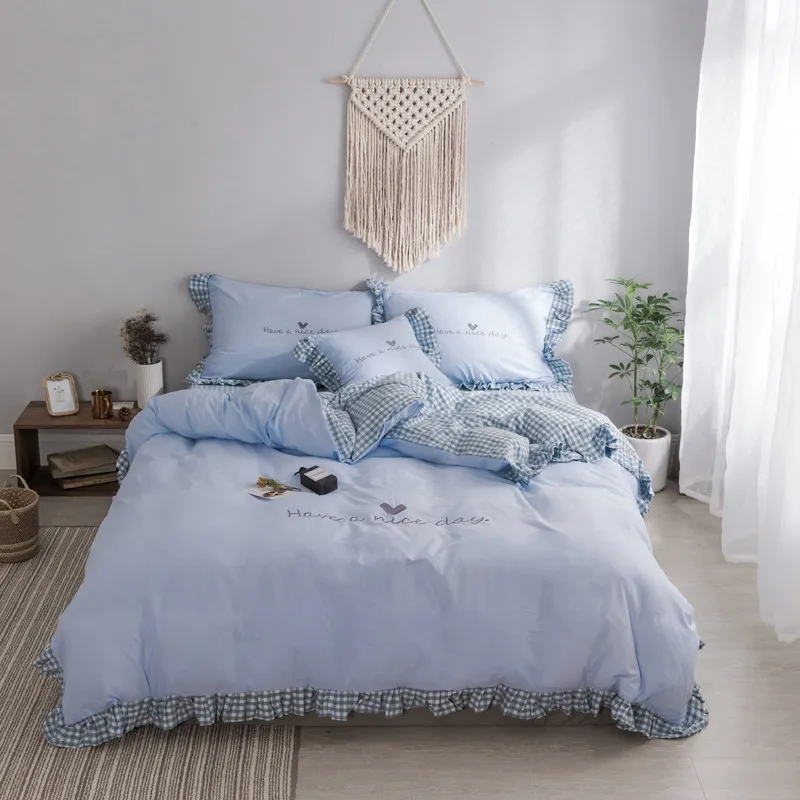 Сетчатый красный ветрозащитный комплект принцессы из чистого хлопка четырех