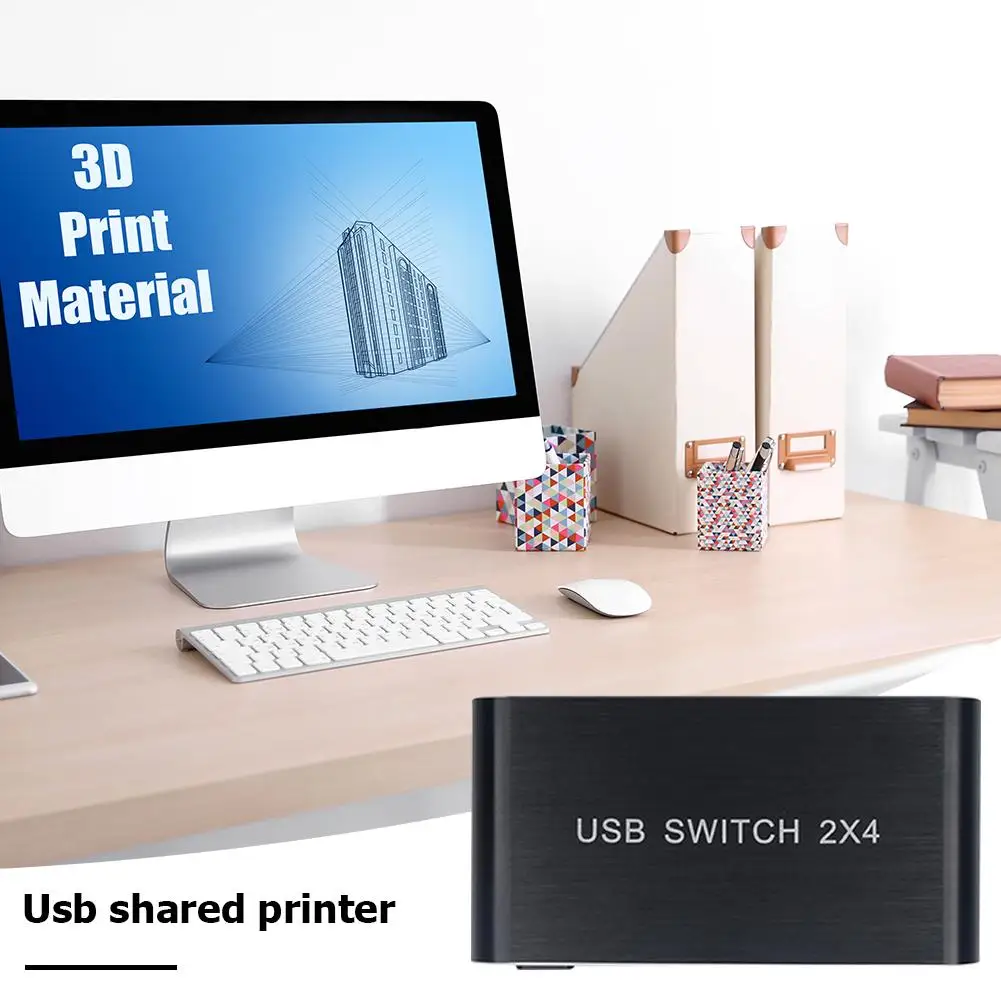 USB хаб 2X4 с 4 портами 2 0 функцией обмена памятью для принтера монитора сканера