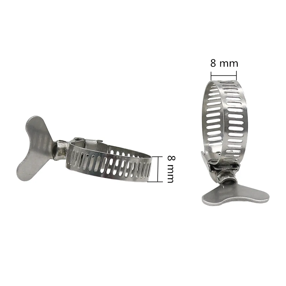 Регулируемые зажимы для приводных труб из нержавеющей стали 16-20 мм с ручкой