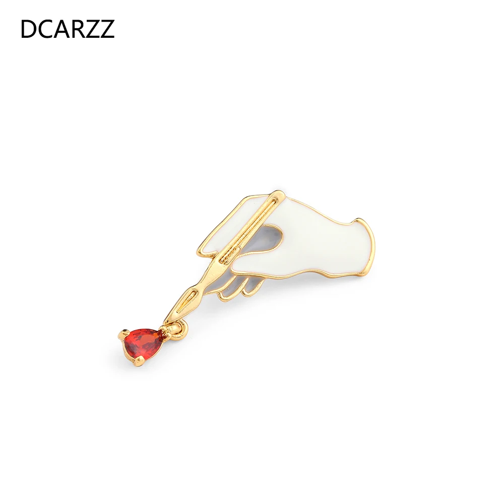 Брошь DCARZZ в виде лекарства брошь для медсестры с белой эмалью золотого и