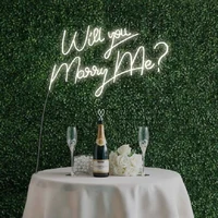 will you marry me neon sign light wedding proposal backdrop personalized party valentines day decoration wall reception decor