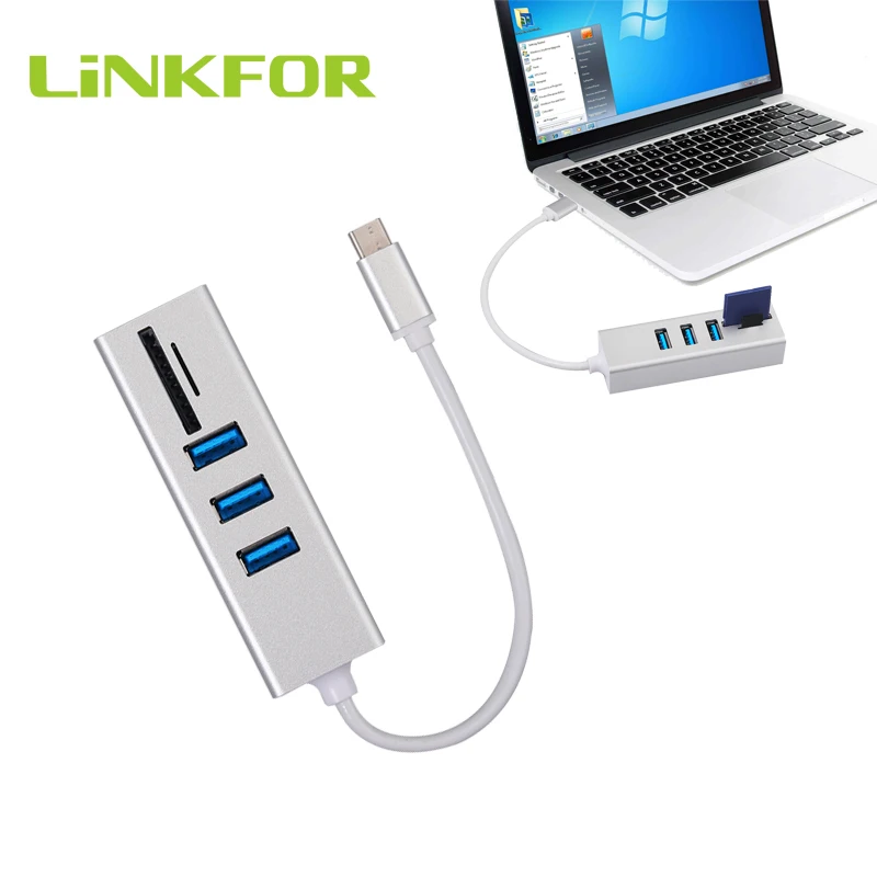 LiNKFOR USB Type C to 3.0 Adapter Support SD/Micro SD/TF Card Reader For MacBook Pro Galaxy S9 | Электроника