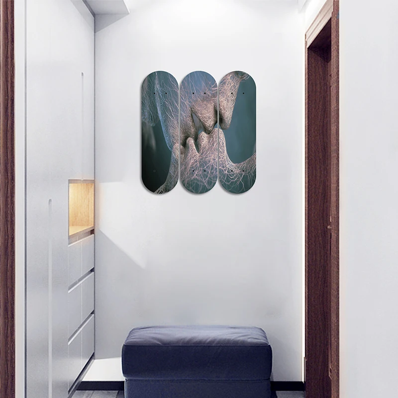 Настенный скейтборд Blue Love Kiss деревянный знак абстрактные декоративные доски