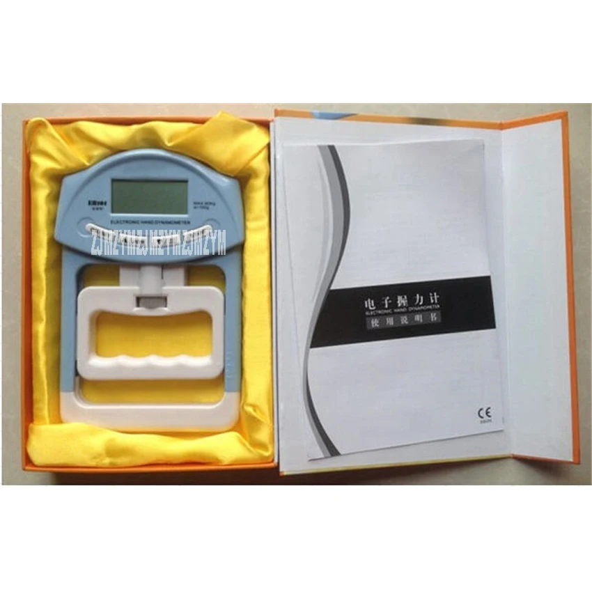 Цифровой ЖК динамометр измеритель мощности с ручкой 90 кг для бодибилдинга