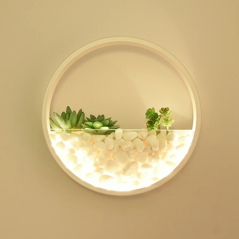

modern minimalist creative led bedside lamp bedroom decoration aisle stairs stairs lamp ins background wall plant wall lamp