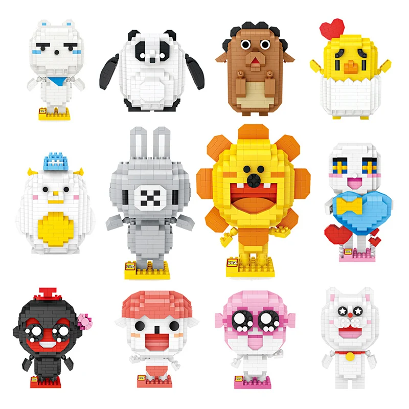 LOZ Алмазный Мини конструктор Рак милая китайская панда Мультяшные персонажи