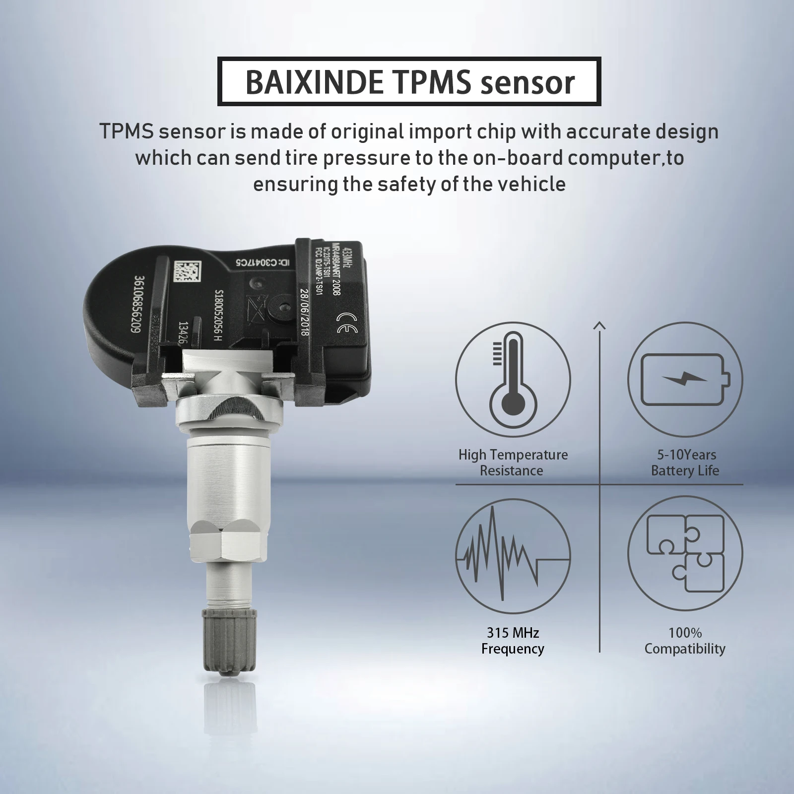 Датчик давления в шинах TPMS 1/4 шт. датчик s 433 36106856209 для BMW X5 F15 F85 X2 F39 X6 F16 36106881890 МГц |