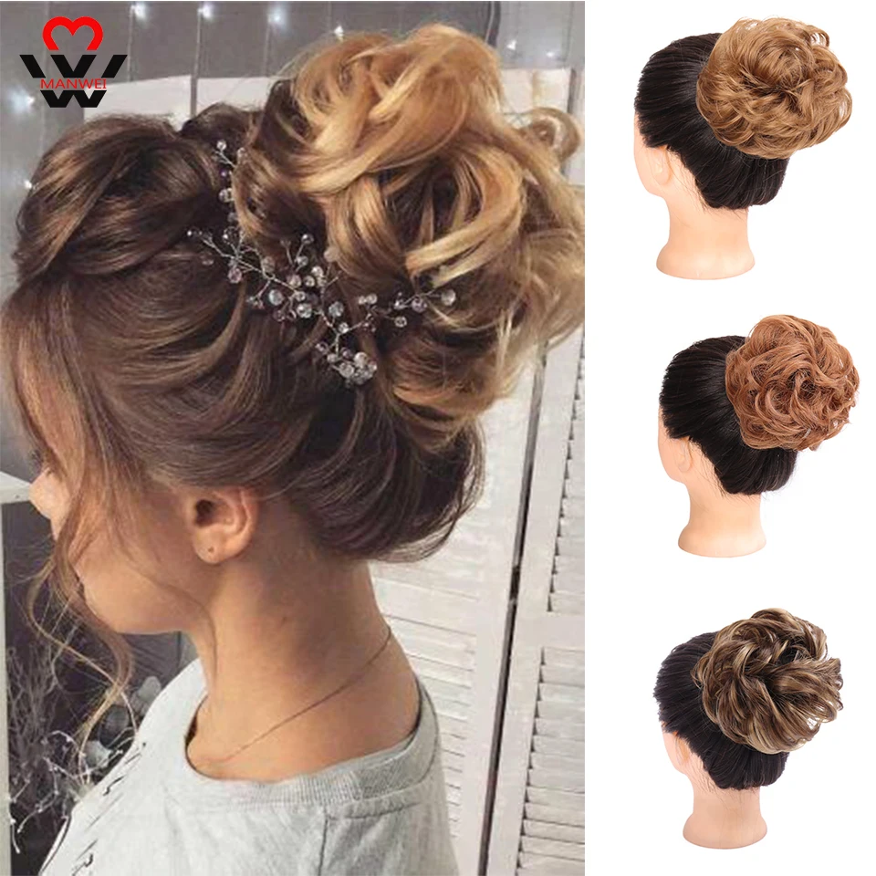 MANWEI Женские синтетические волосы шиньоны заколка для конского хвоста пряди
