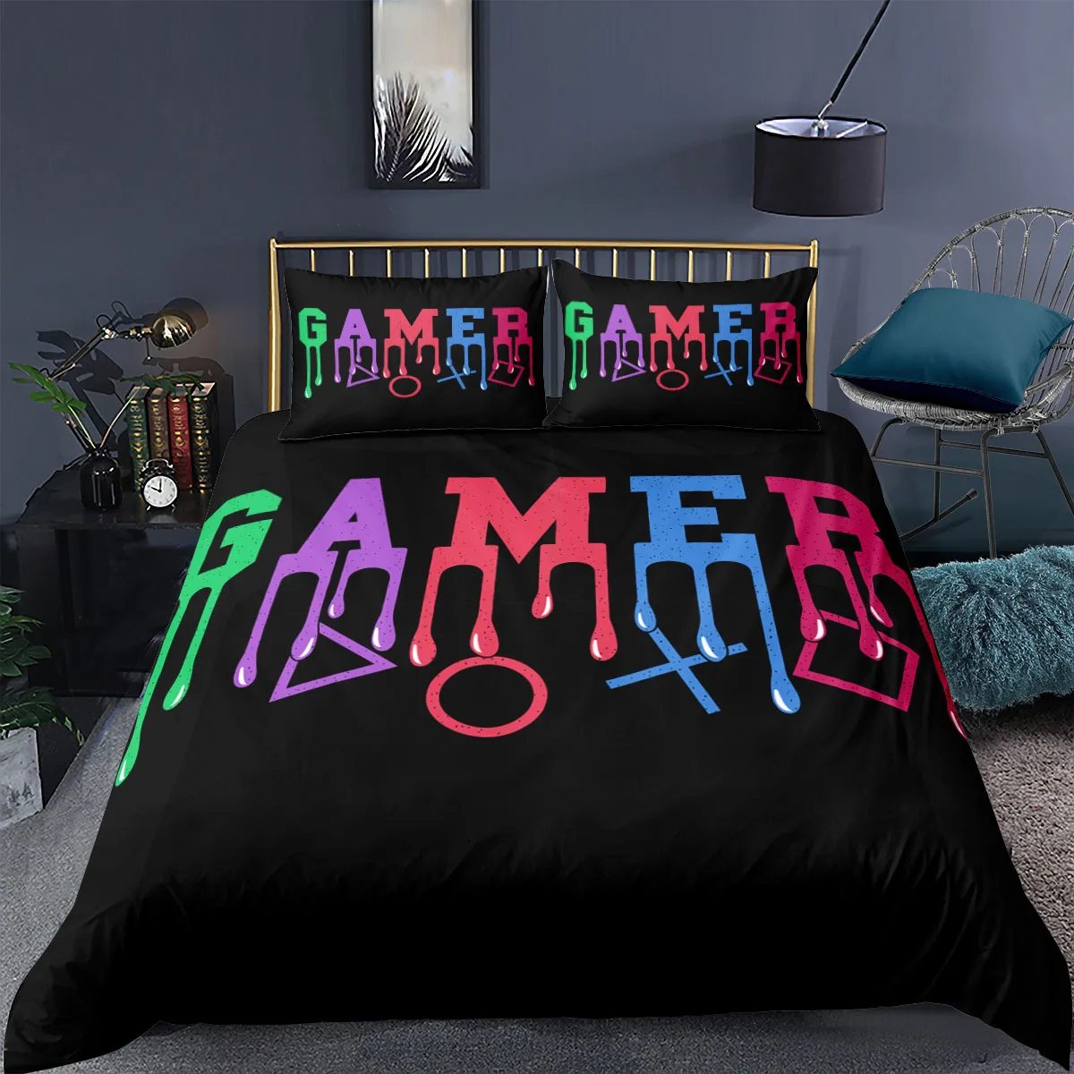 

3d Video Game Bedding Set For Boys Kids Gamer Comforter Covers Gaming Themed Bedroom Decor Home Textile Gamepad Duvet Cover