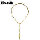 Массивная цепочка из нержавеющей стали, длинное ожерелье с кулоном в виде креста для женщин, религиозный Христос, католический Тип Y, ожерелье с лариатами, ювелирные изделия