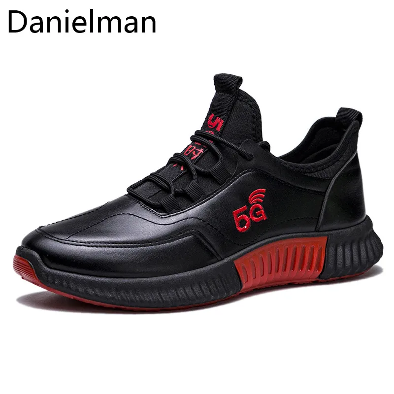 Danielman Autumn Spring Warm Leather Sneakers Men Shoes High Top Casual Snow Male Footwear Zapatos Hombre 202 | Обувь
