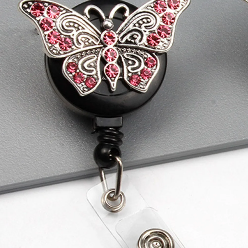 

Fashionable Badge Reel Pattern Telescopic Keychain ID Holder Exquisite Work Badge Accessories for Officer Daily Use )