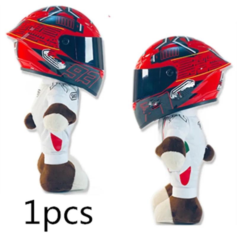 28 см крутой медведь ношение шлем аксессуары для мотоциклов милый плюшевая мягкая