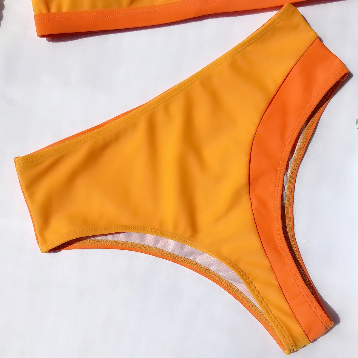 

Sexy Bikini Thong Bikini Swimwear Bikini Ladies Yellow Swimsuit High Waist 2 Piece Set Women Bikini Set Swumsuit Woman Trajes