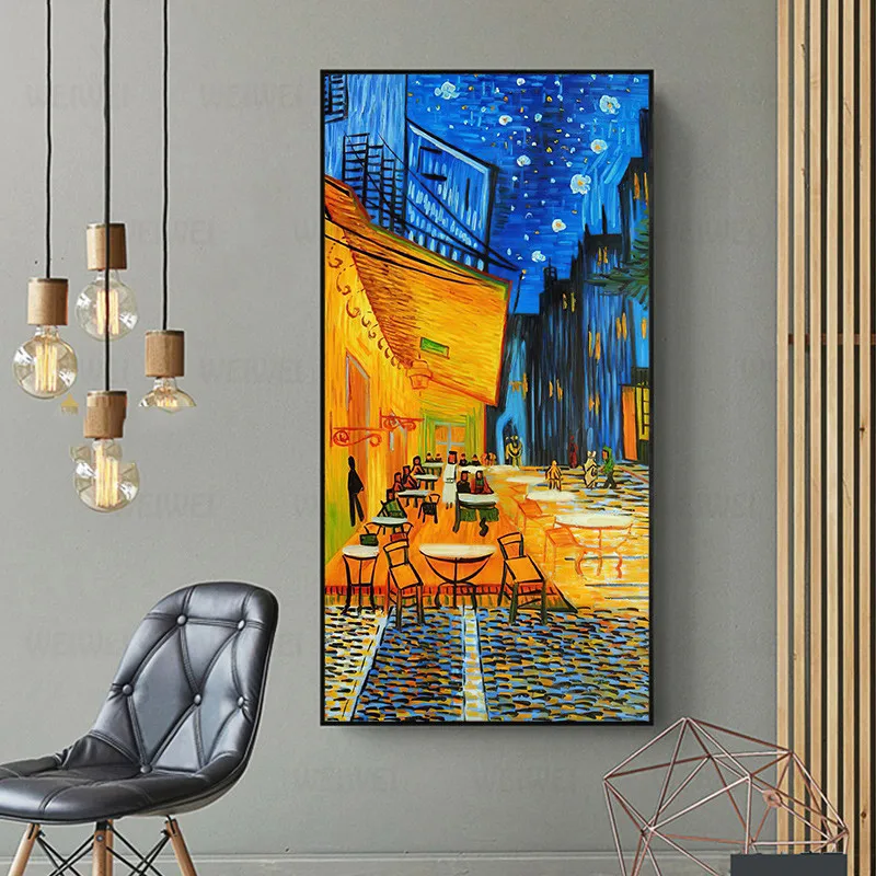 

WEIWEI Van Gogh Vertical Canvas Painting Giclee Print Van Gogh Collection Posters Wall Picture For Living Room Porch Home Decor