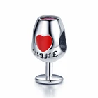 Шарм-браслет из серебра 925 пробы в виде кофейного домика