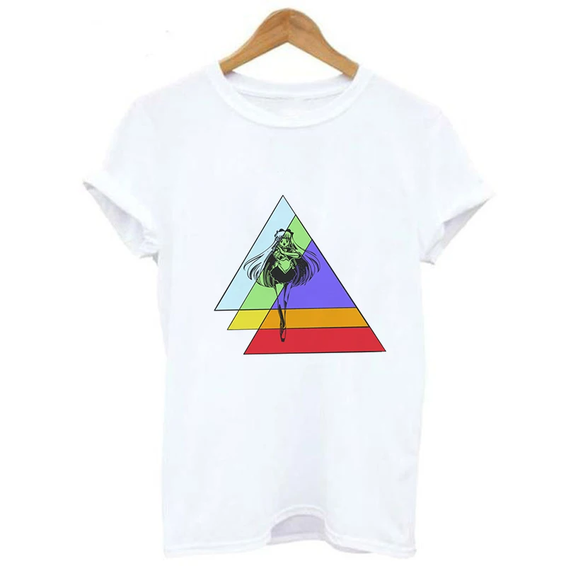 Harajuku Sailor Moon T Shirt New Fashion Pattern Streetwear Tops Loose Short Sleeve Women Tshirt Kawaii Print Couple Clothes