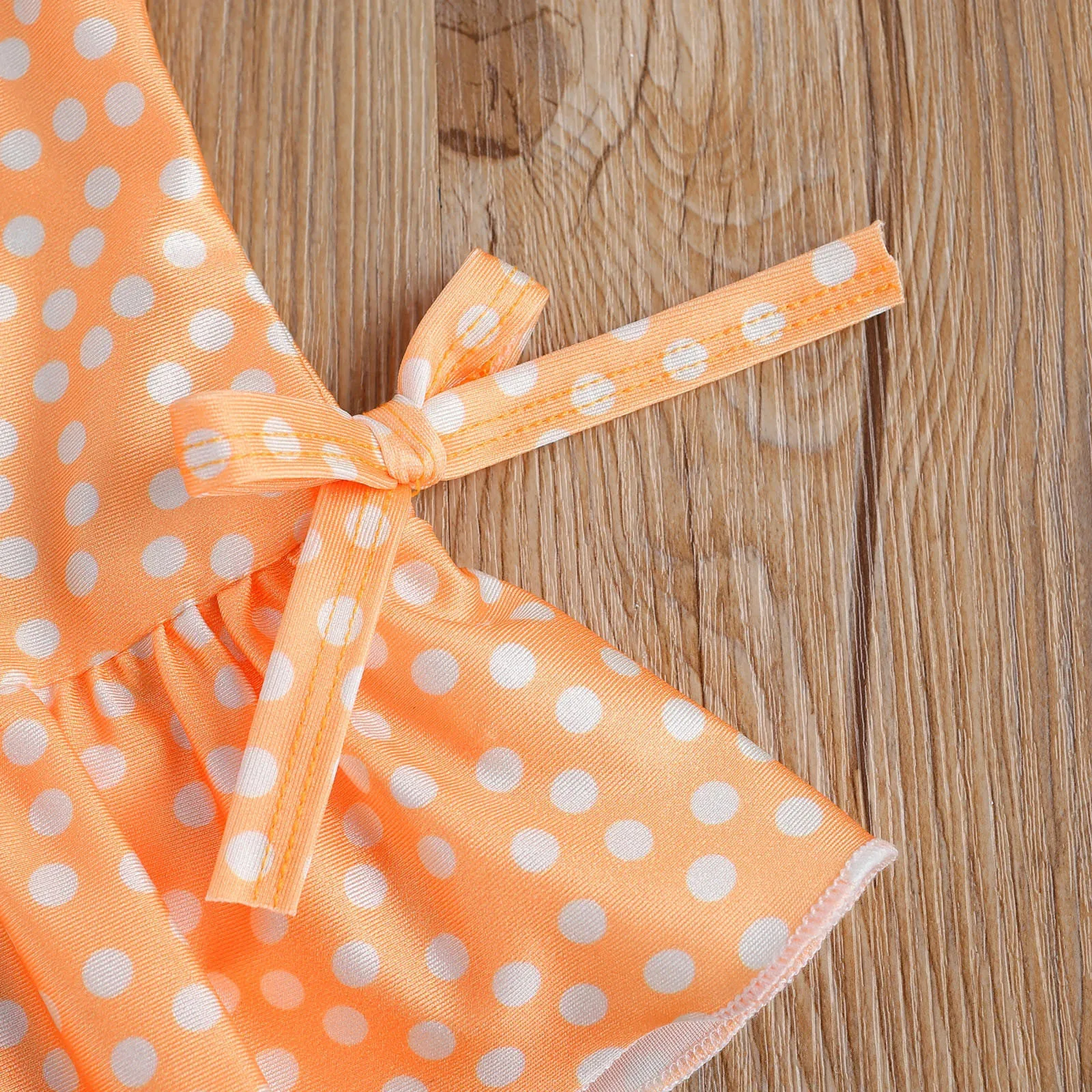 

Summer Cute Toddler Kids Girls Dot Strap Ruffled One-piece Swimsuit Bathing Beach Swimwear 2021 Baby Swimwear For Girls