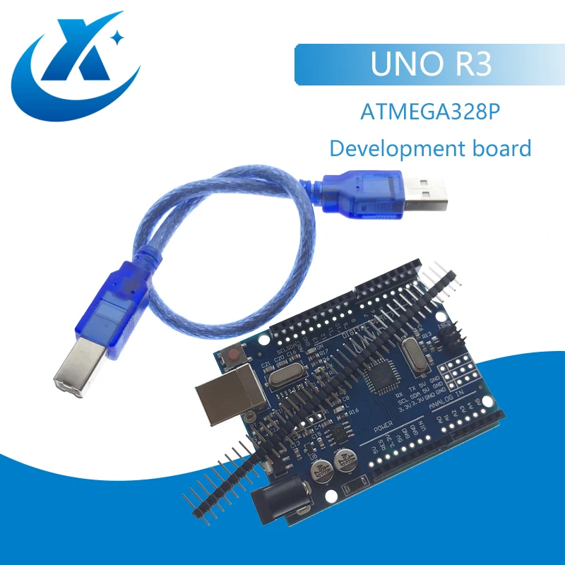 Один комплект UNO R3 (CH340G) MEGA328P для Arduino с чехол USB кабель ATMEGA328P AU макетная