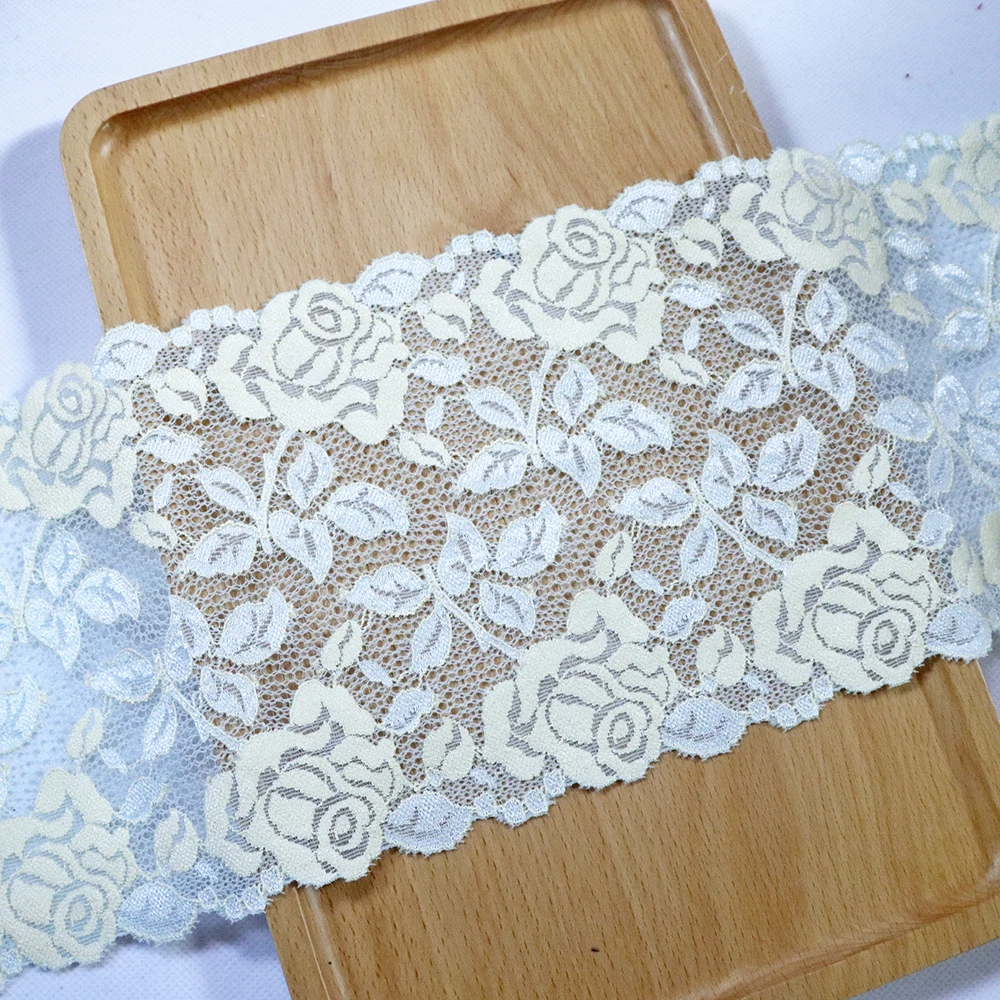 

2 ярда, ширина 15 см, вышитая эластичная кружевная отделка для рукоделия, яркие материалы, подвязка, эластичная кружевная ткань, синий