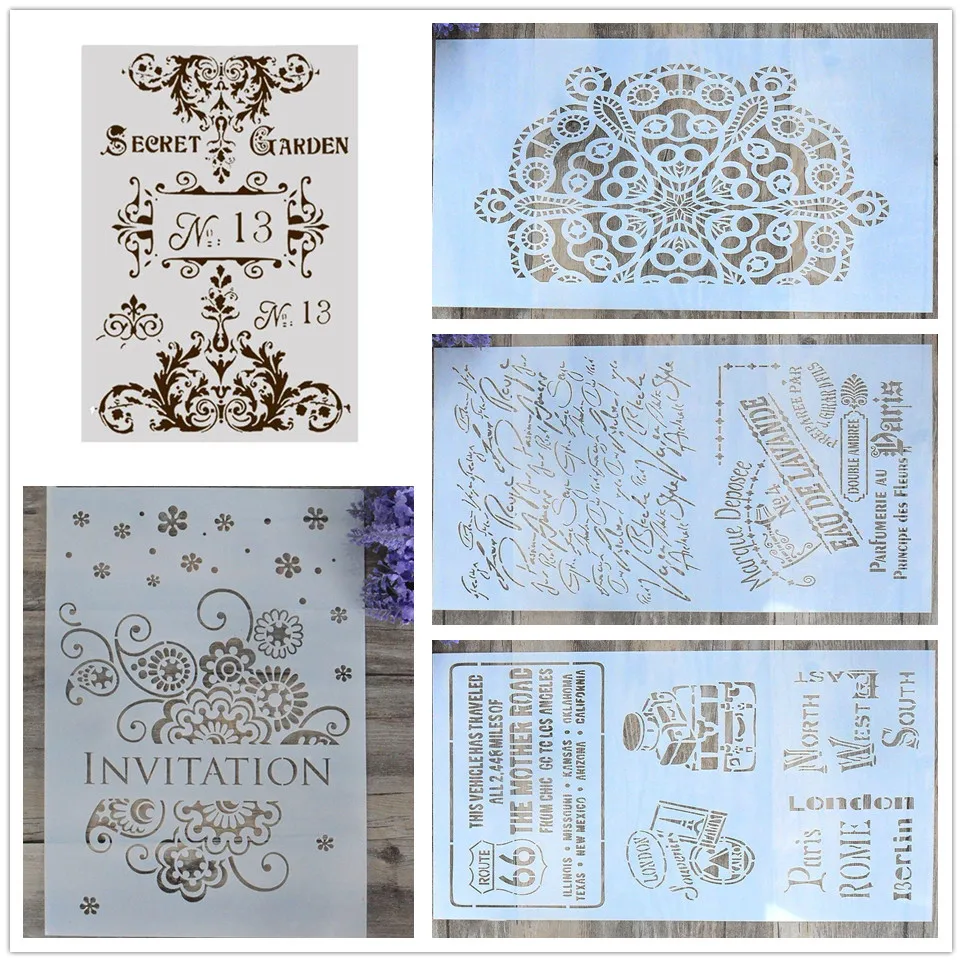 Трафареты для рисования детей, шаблоны для рисования, для самостоятельного творчества, для рисования стен, штампованная для скрапбукинга, 1 ...