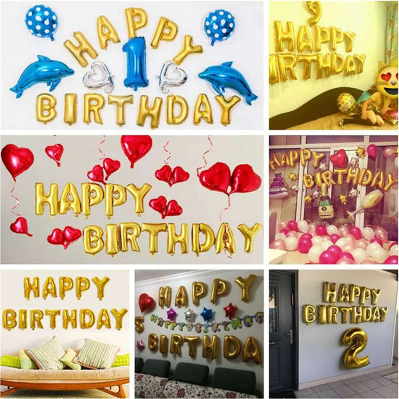 

16-inch Letter A-Z Gold Aluminum Film Balloon Birthday Party Valentine's Day Wedding Room Decoration Balloon 26 Letters