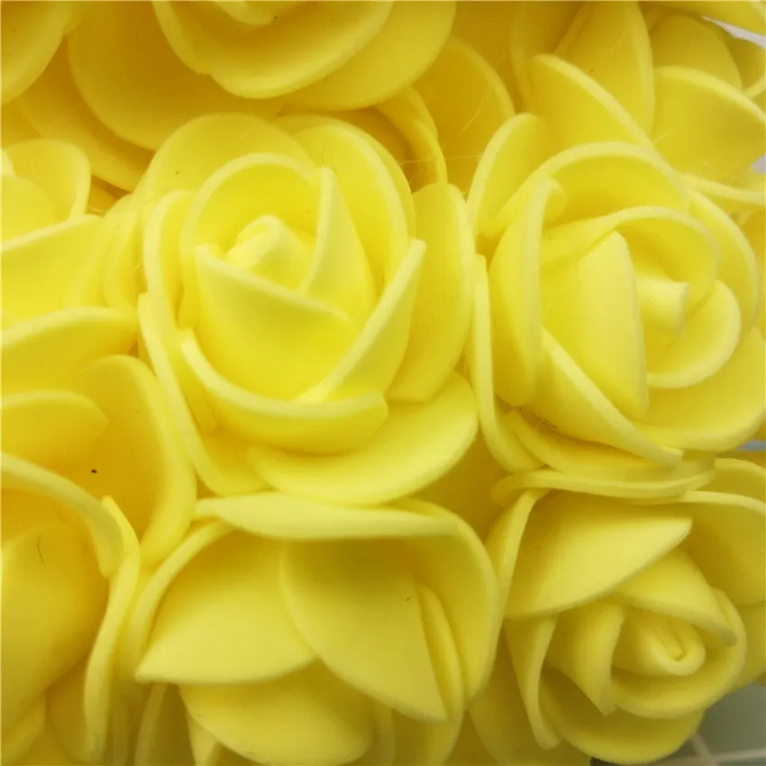 200pcs yellow 8 цветов, хит, подарок на день Святого Валентина, 20 см, роза, Микки, роза, цветок, искусственное украшение, рождественские подарки, женский подарок на день Святого Валентина - Цвет: 200pcs yellow
