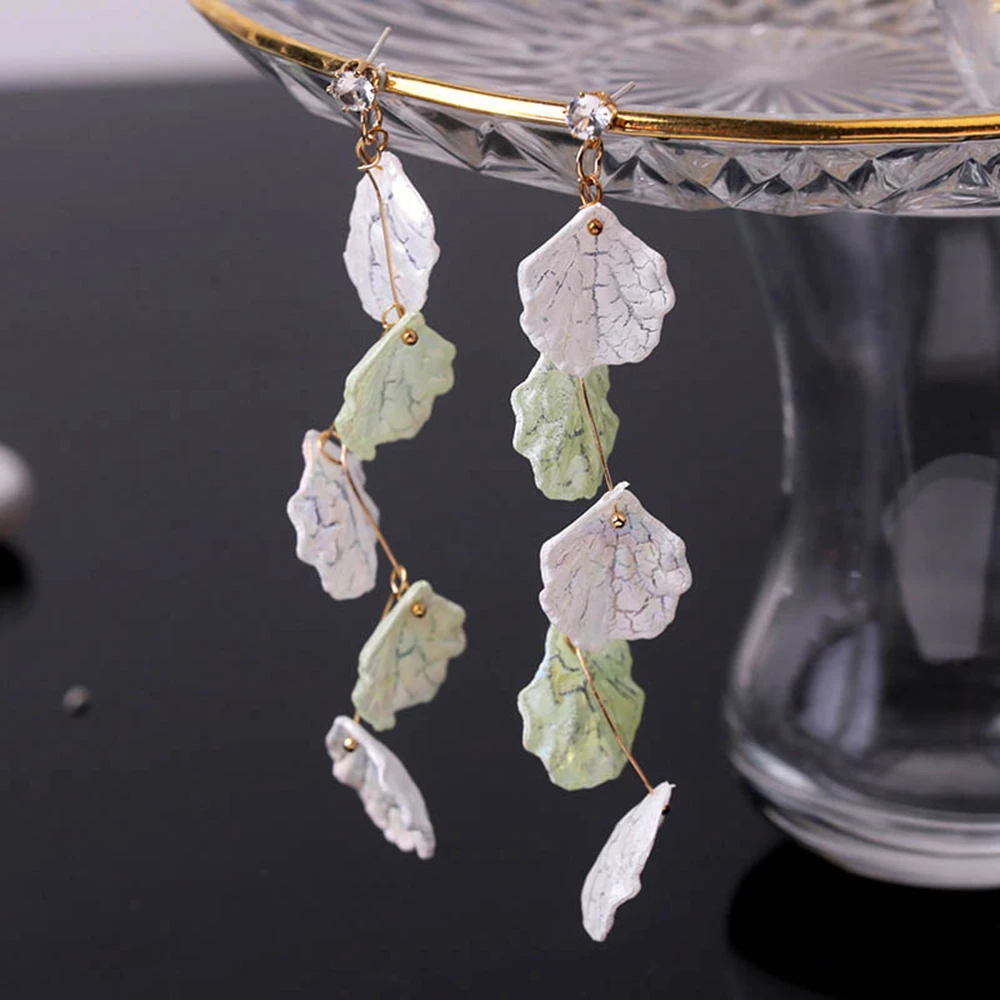 32 Стиль женские модные оболочки акриловый цветок длинные висячие серьги для