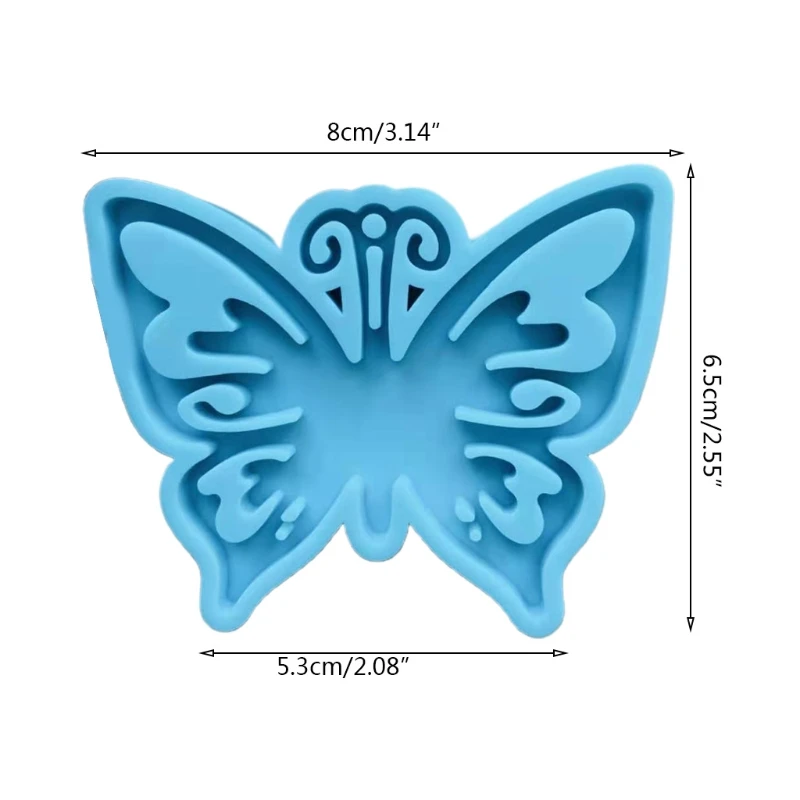 

DIY Crafts Making Tool Key Chain Epoxy Resin Mold Handmade Butterfly Shape Keychain Casting Silicone Mould