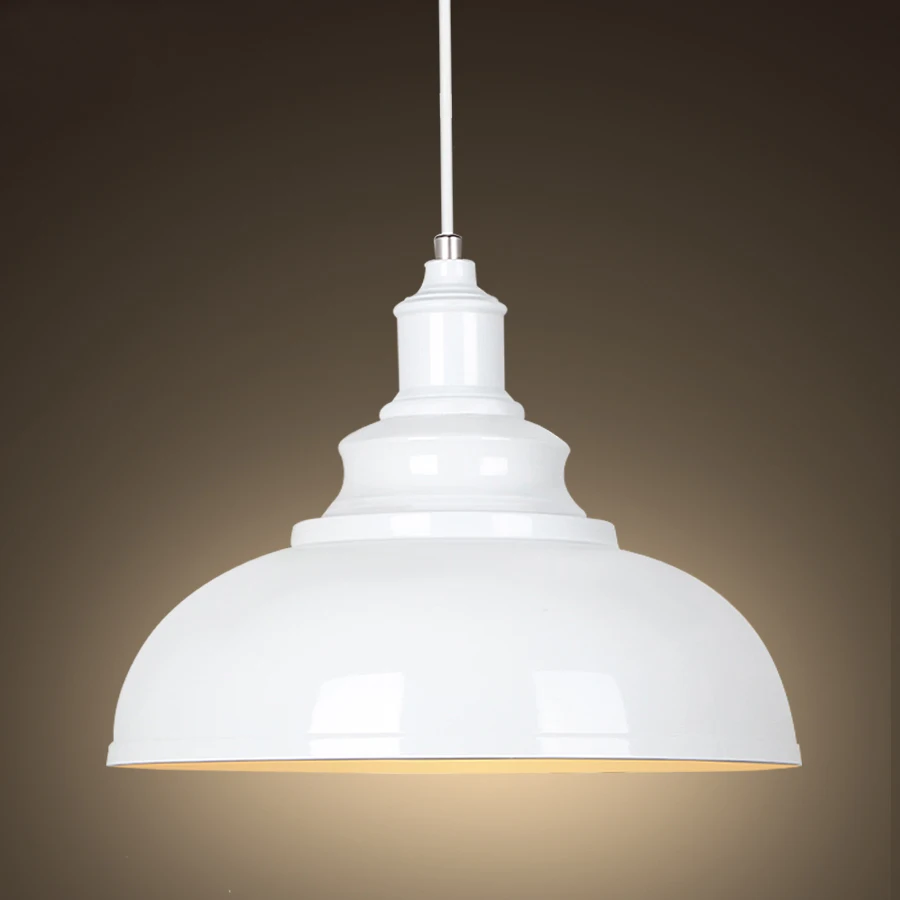 Винтажный круглый подвесной светильник в стиле ретро промышленный из кованого