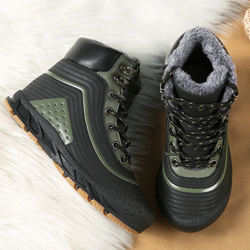 

Hiking Shoes Men Winter Mountain Climbing Trekking Boots Top Quality Outdoor Fashion Casual Snow Boots